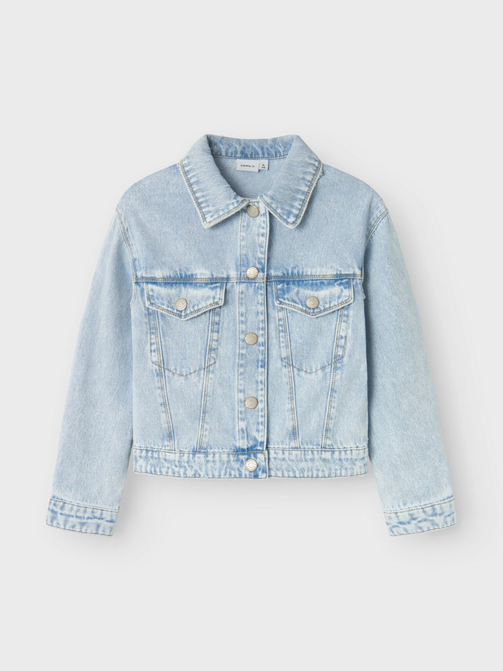 Kids spijkerjas MILA Light Blue Bleached Denim