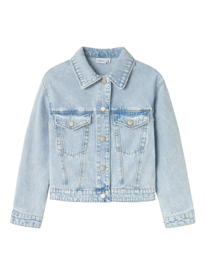 Kids spijkerjas MILA Light Blue Bleached Denim