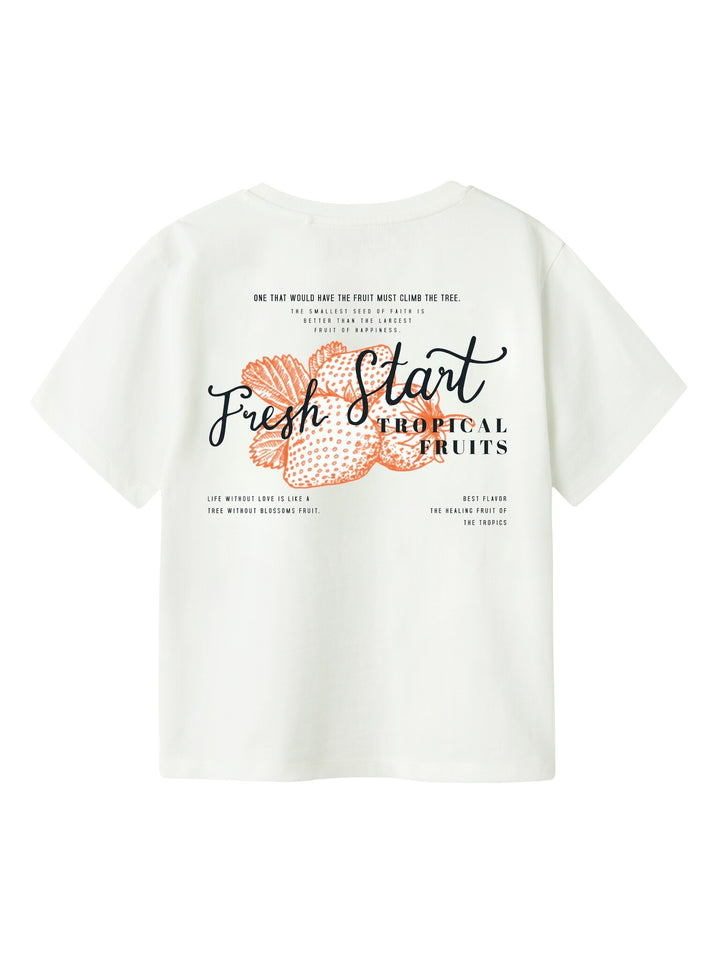 Kids T - shirt BOWAY Cloud Dancer RED ORANGE Regular Fit