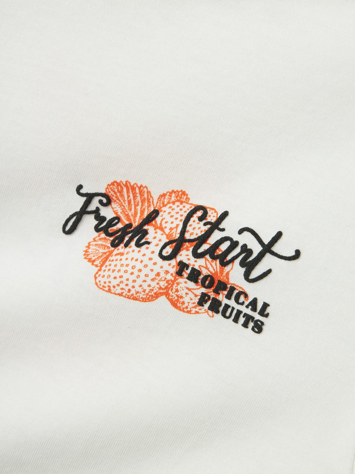 Kids T - shirt BOWAY Cloud Dancer RED ORANGE Regular Fit