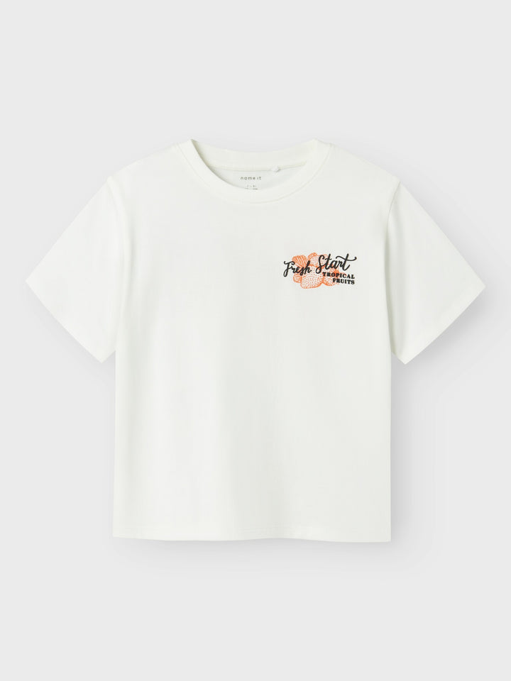 Kids T - shirt BOWAY Cloud Dancer RED ORANGE Regular Fit