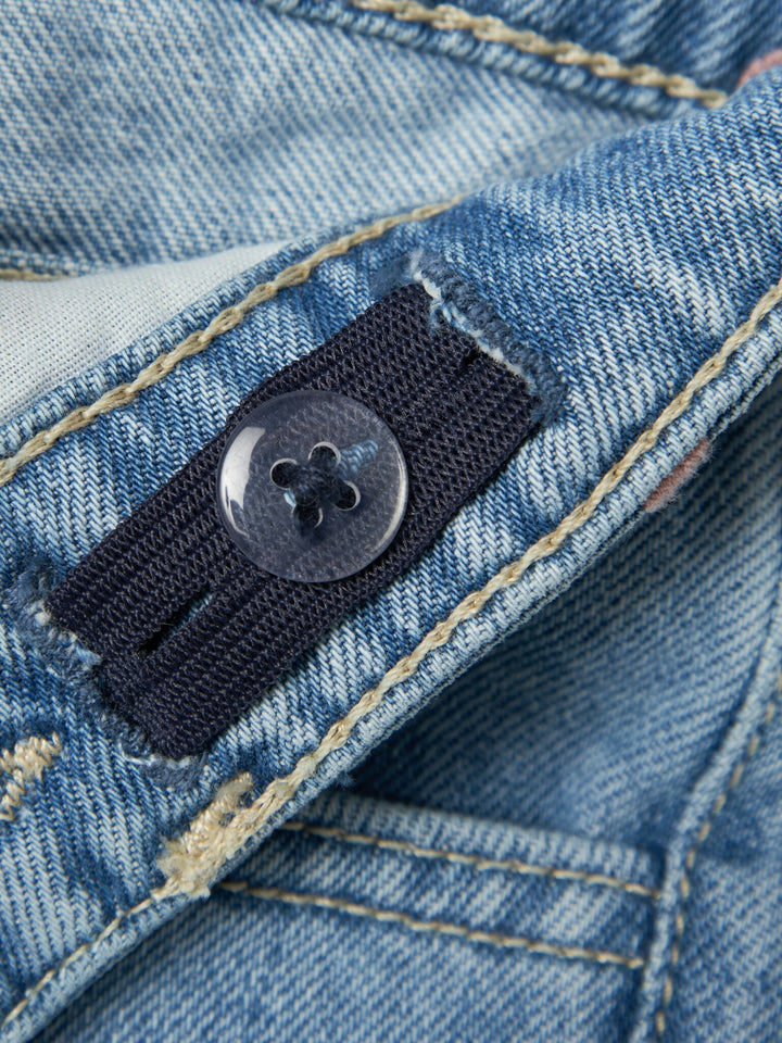 Mini Jeans ROSE Hellblauer Denim Weite Bein Passform