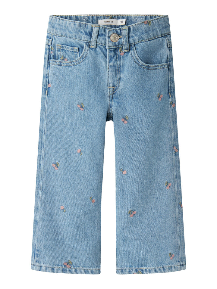 Mini Jeans ROSE Hellblauer Denim Weite Bein Passform