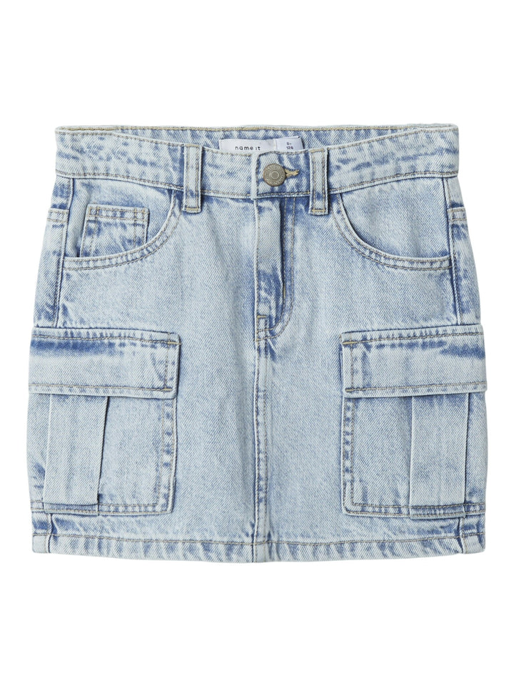 Kinderrock MILLIE Hellblau Gebleichter Denim