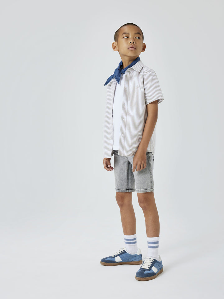 Kinder Shorts THEO Hellgrau Denim Xslim Fit