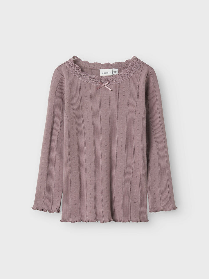 Mini Langarmshirt FREDA Holunder Slim Fit