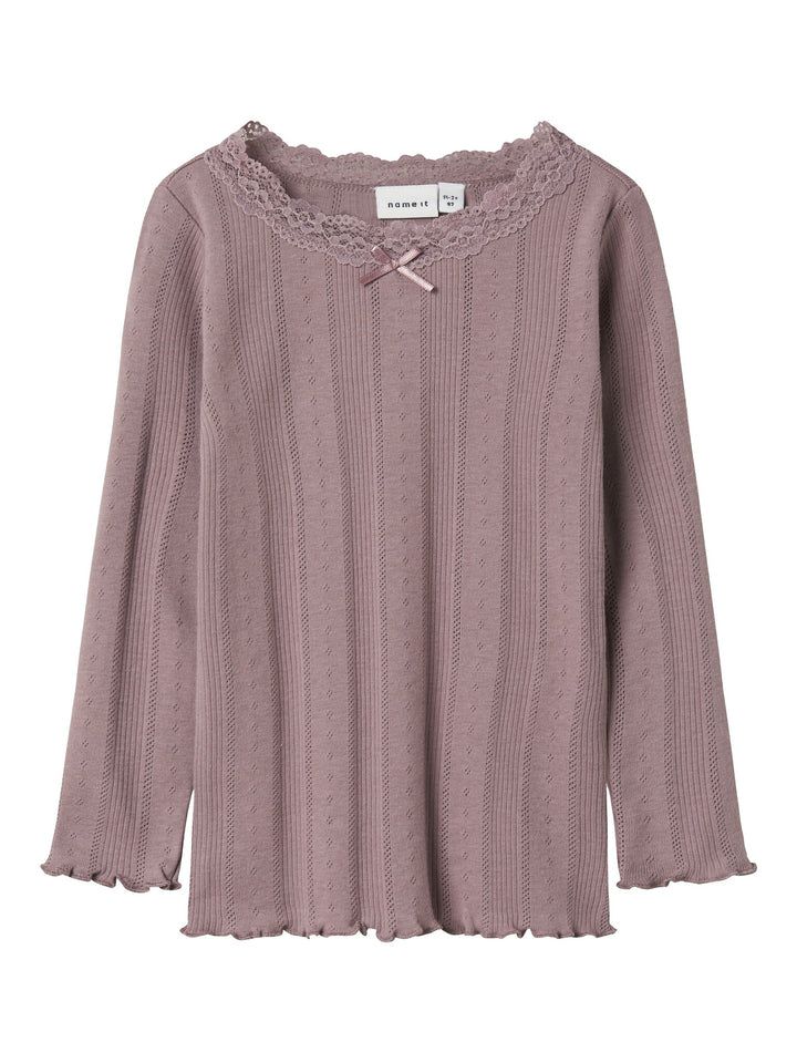 Mini Langarmshirt FREDA Holunder Slim Fit