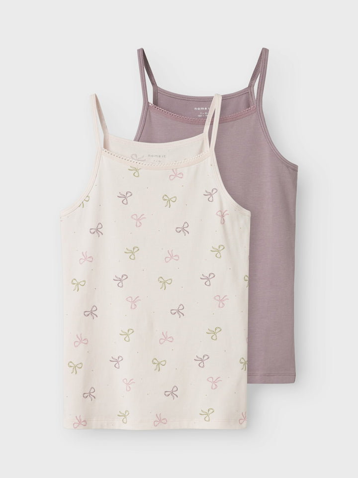 Kids ondergoed STRAP TOP 2P BARELY PINK BOW Barely Pink