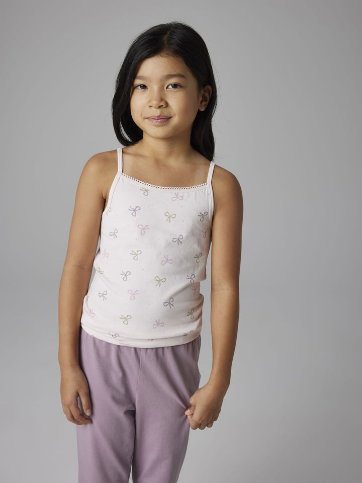 Kids ondergoed STRAP TOP 2P BARELY PINK BOW Barely Pink