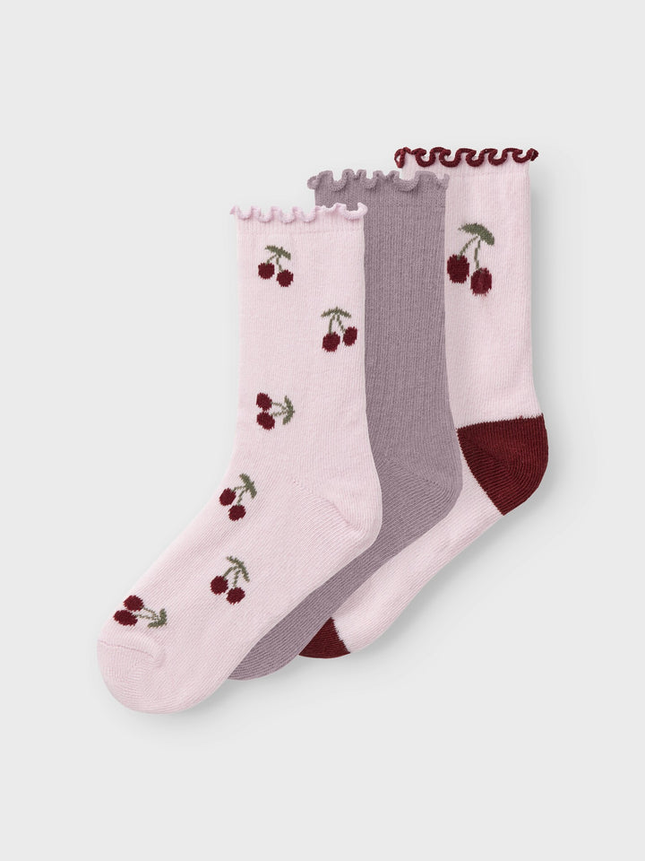 Mini Socken BITTA 3P Winsome Orchid Elderberry/Winsome Orchid