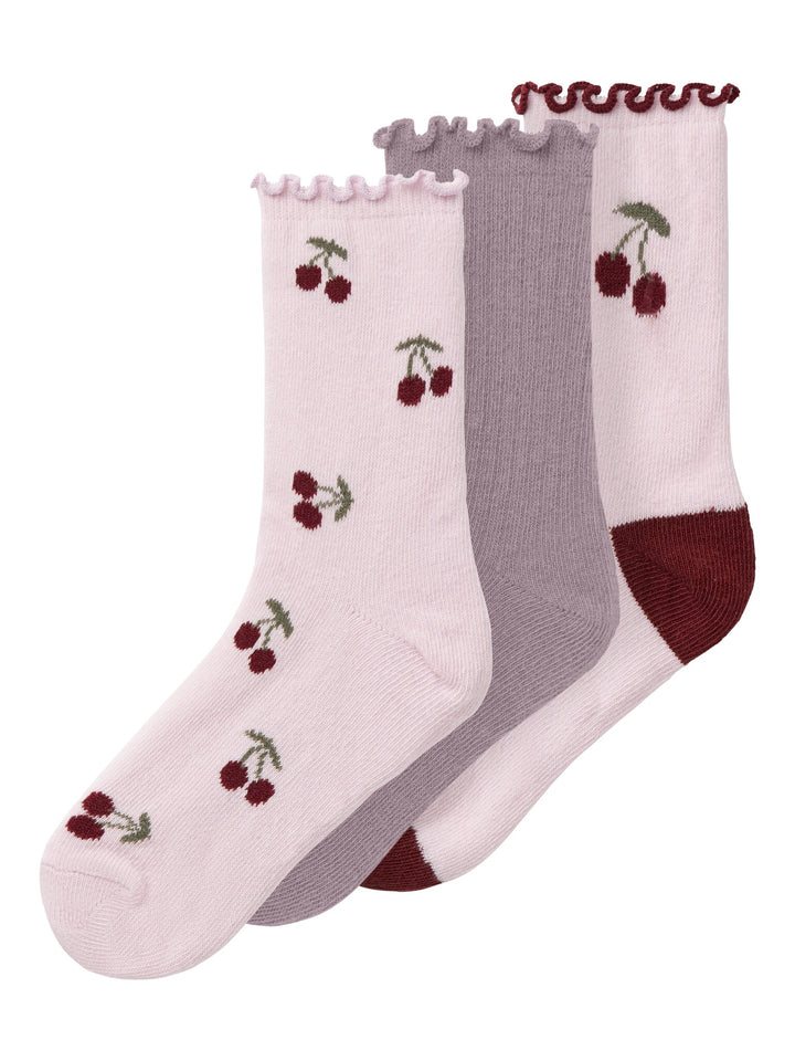 Mini Socken BITTA 3P Winsome Orchid Elderberry/Winsome Orchid