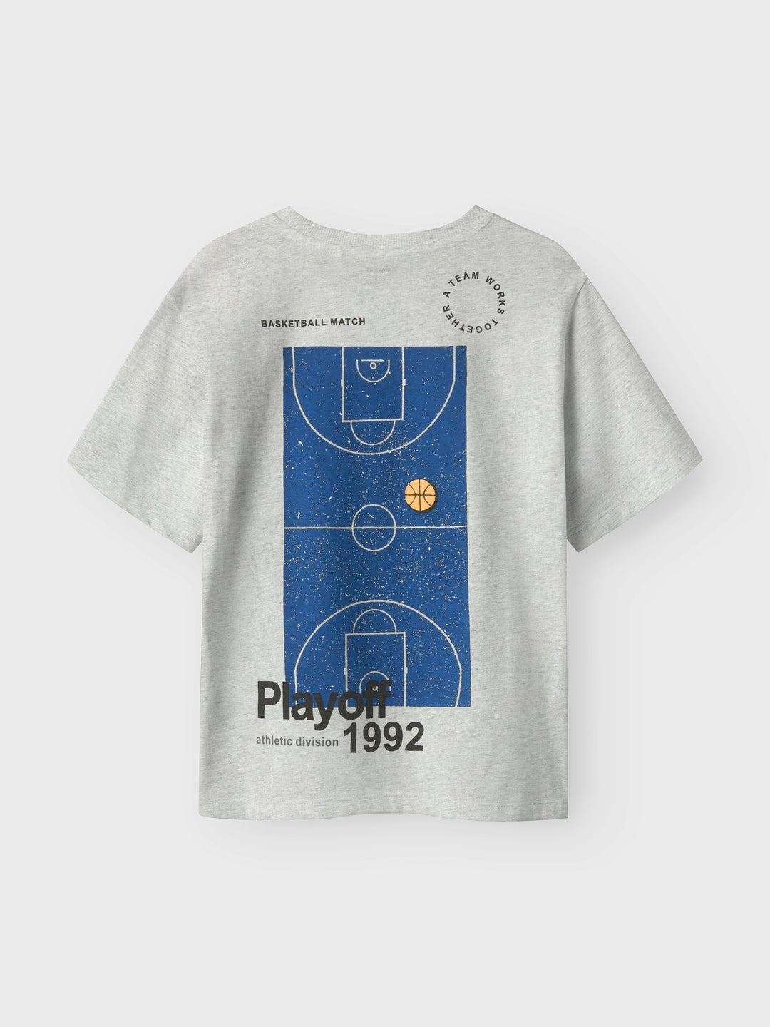 Kids T - shirt BEASK Light Grey Melange Regular Fit