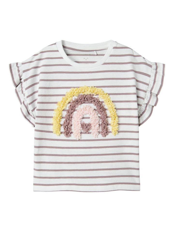 Mini top JADEY Bright White Purple Dove Regular Fit