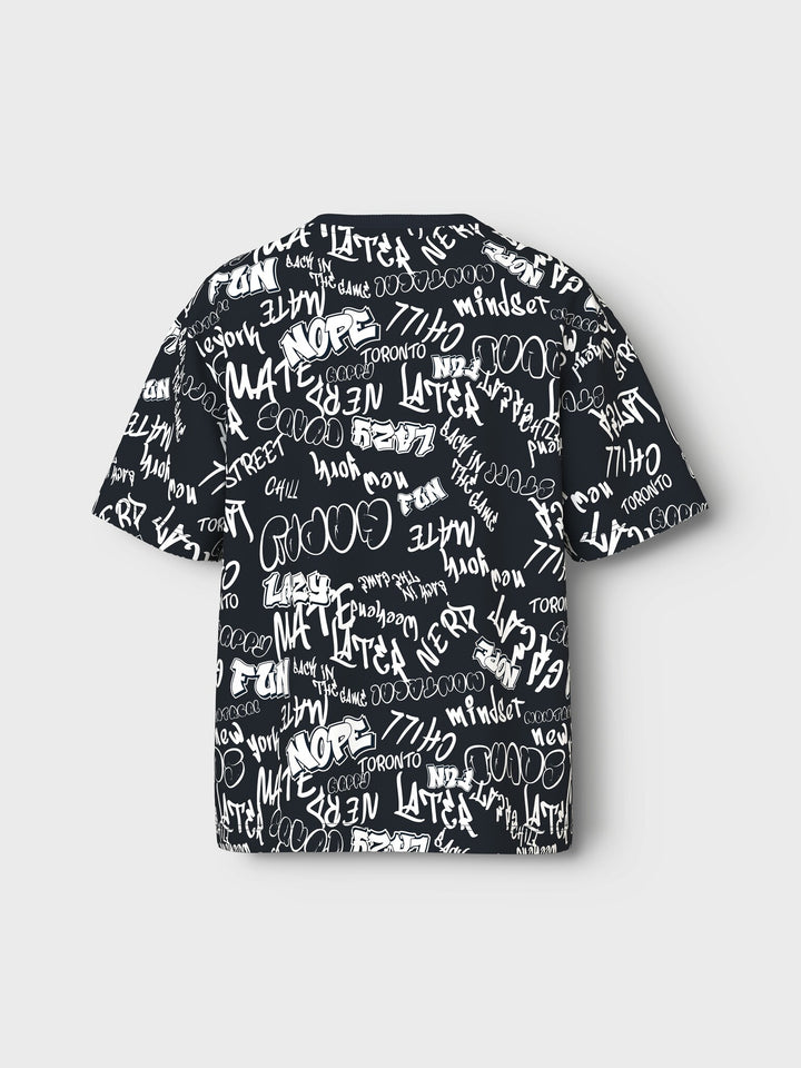 Kids T - shirt VELDO Navy Blazer Graffiti Relaxed Fit