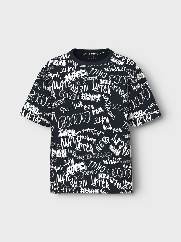 Kids T - shirt VELDO Navy Blazer Graffiti Relaxed Fit