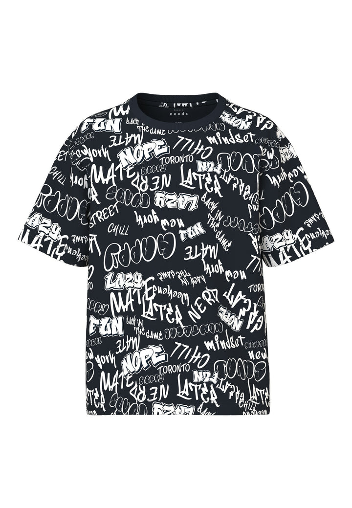 Kids T - shirt VELDO Navy Blazer Graffiti Relaxed Fit