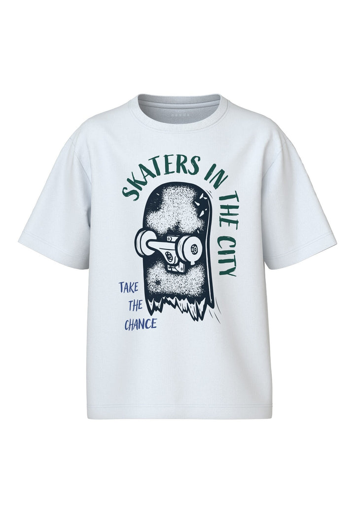 Kids T - shirt VELDO Bright White Skaters Relaxed Fit