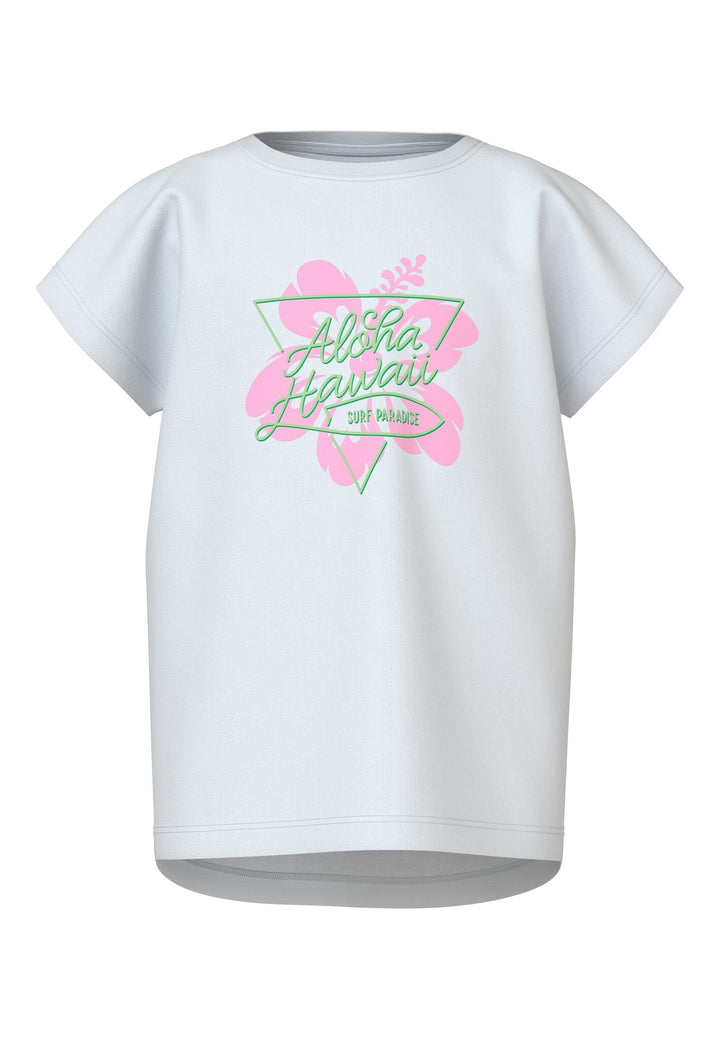 Kinder T-Shirt VIOLET Bright White Aloha Loose Fit