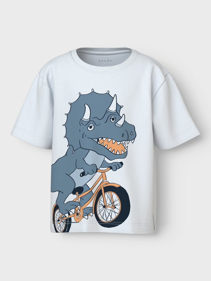 Mini T - shirt VILASSE Bright White Bike Regular Fit