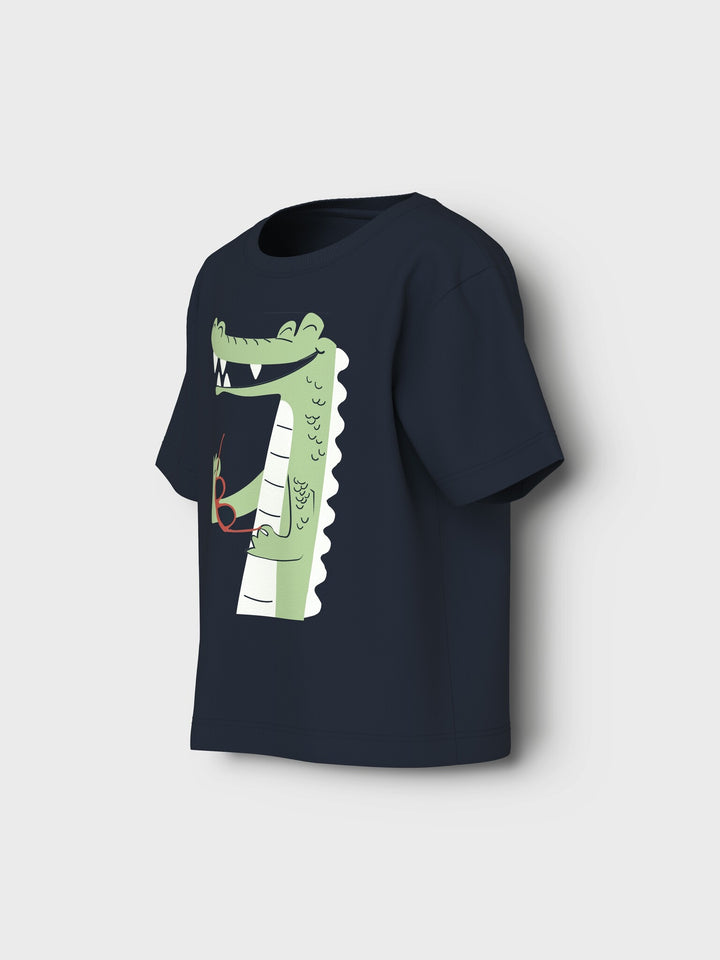 Mini T - shirt VAGNO Navy Blazer Alligator Loose Fit