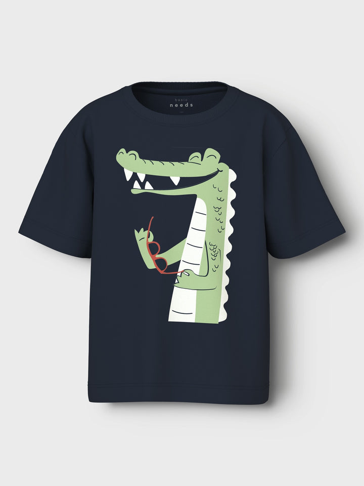 Mini T - shirt VAGNO Navy Blazer Alligator Loose Fit