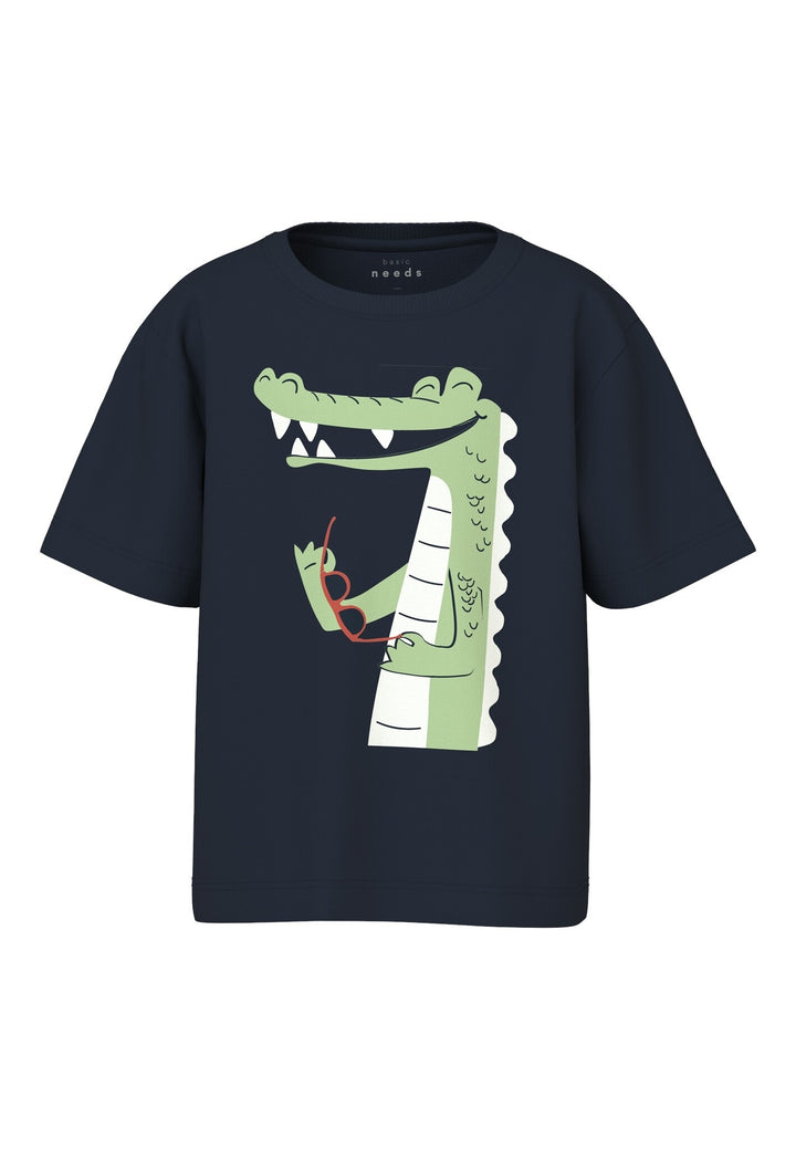 Mini T - shirt VAGNO Navy Blazer Alligator Loose Fit