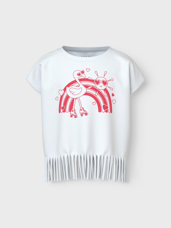 Mini T - shirt VALONE Bright White Rainbow Regular Fit