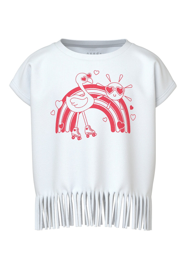 Mini T-Shirt VALONE Bright White Rainbow Regular Fit