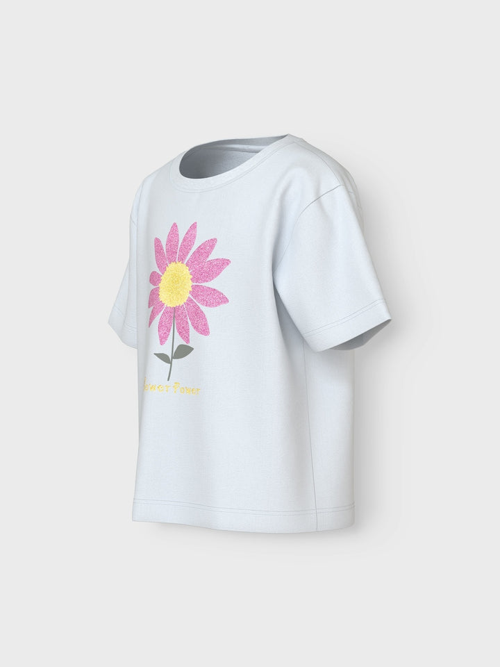Mini T-Shirt VEEN Bright White Flower Regular Fit