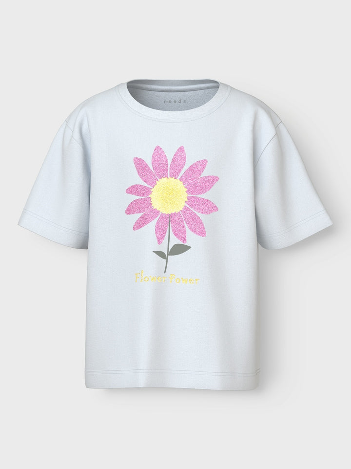 Mini T - shirt VEEN Bright White Flower Regular Fit