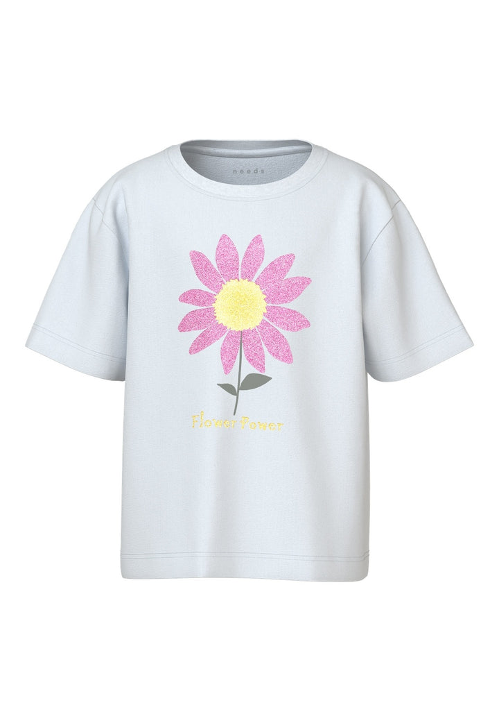 Mini T-Shirt VEEN Bright White Flower Regular Fit