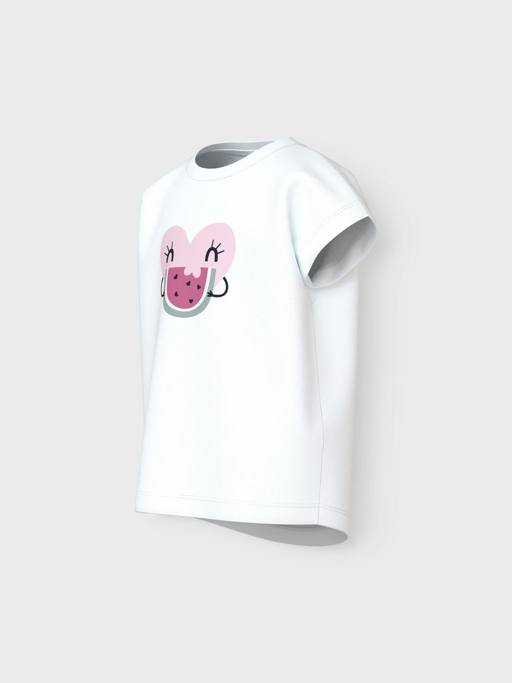 Mini T - shirt VIGEA Bright White Heart Regular Fit