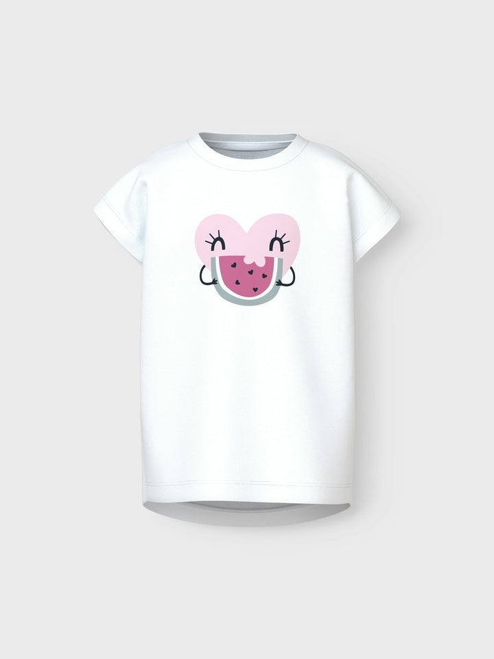 Mini T - shirt VIGEA Bright White Heart Regular Fit
