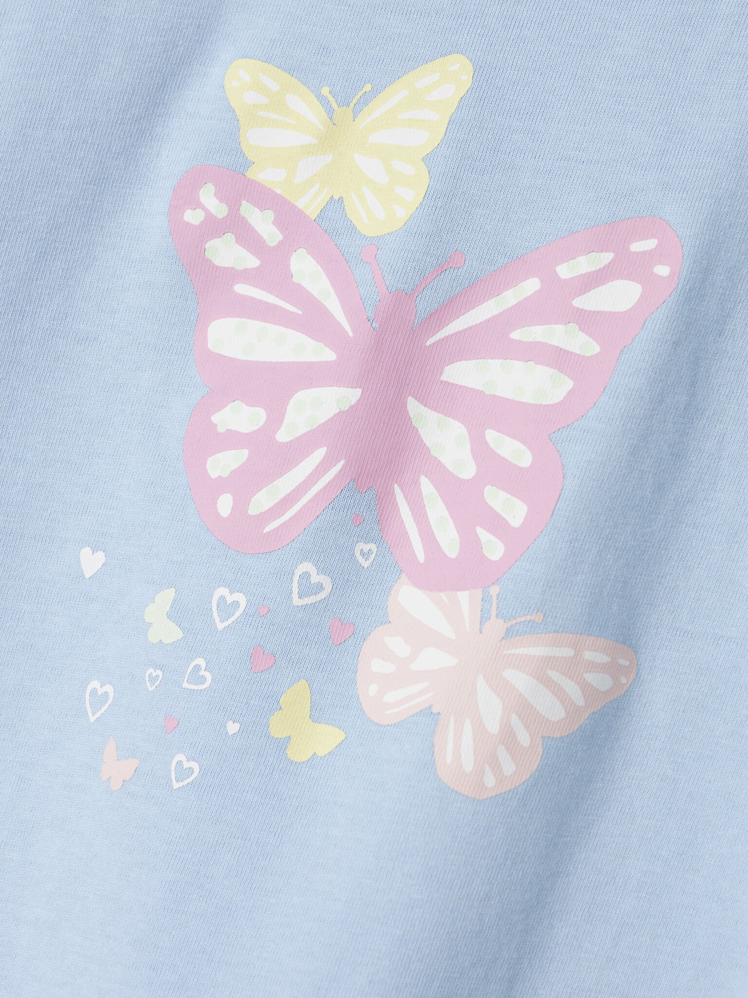Mini T - shirt VIGEA Chambray Blue Butterflies Regular Fit