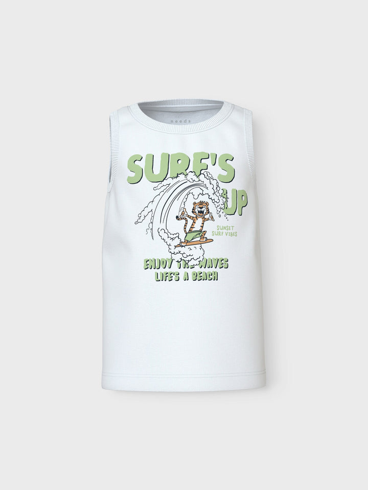 Mini Tanktop VAGNO Bright White Tiger Surf Regular Fit