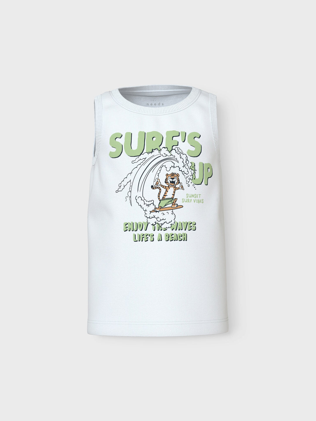 Mini tanktop VAGNO Bright White Tiger surf Regular Fit