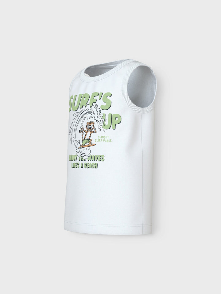 Mini tanktop VAGNO Bright White Tiger surf Regular Fit