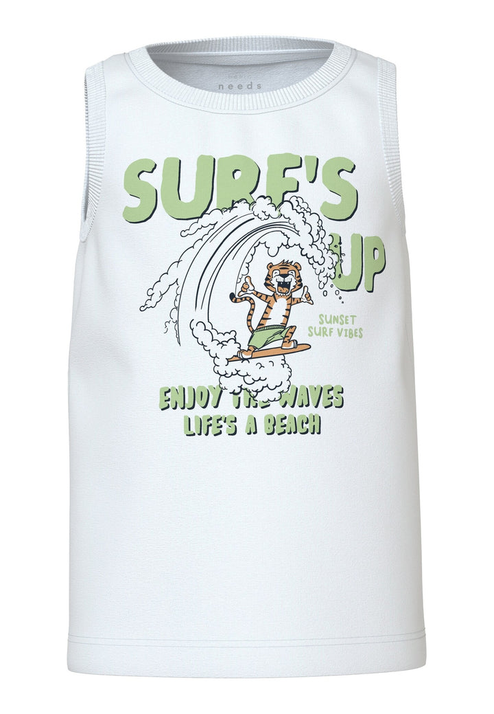 Mini Tanktop VAGNO Bright White Tiger Surf Regular Fit