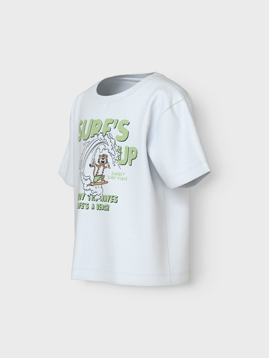 Mini T - shirt VAGNO Bright White Tiger surf Loose Fit