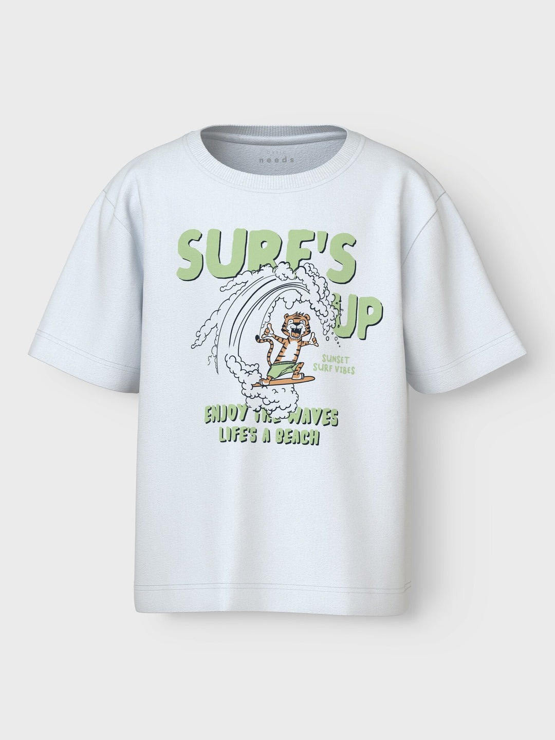 Mini T - shirt VAGNO Bright White Tiger surf Loose Fit