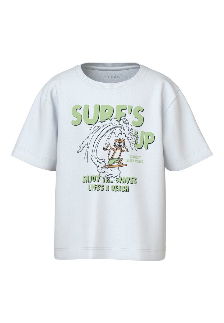 Mini T - shirt VAGNO Bright White Tiger surf Loose Fit