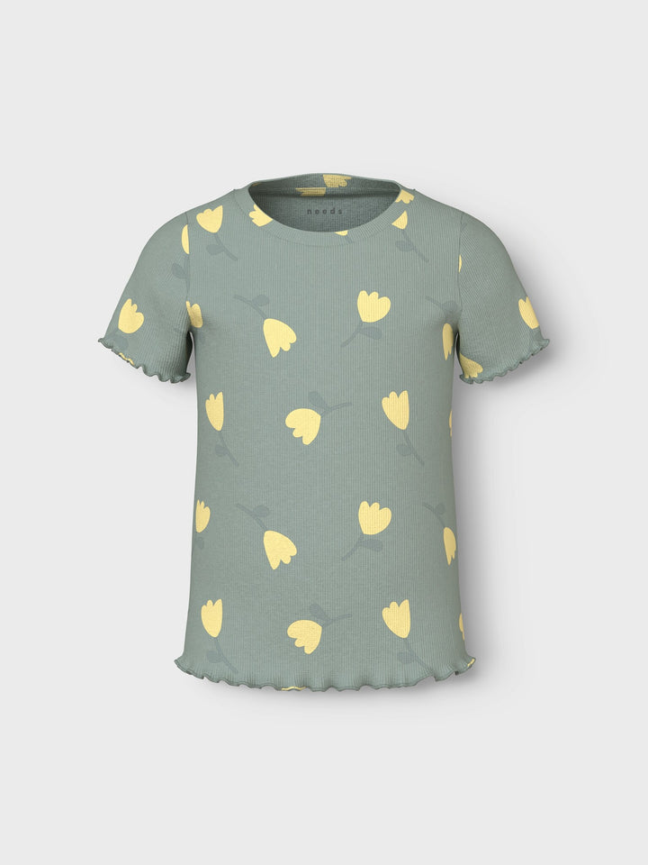 Mini T - shirt VEMMA Aqua Gray Lemon Slim Fit