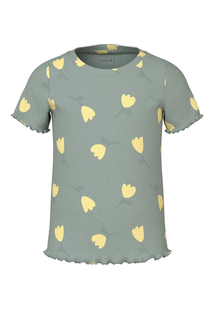 Mini T - shirt VEMMA Aqua Gray Lemon Slim Fit
