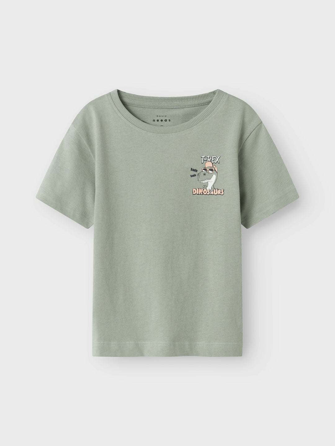 Mini T - shirt VAGNO Slate Gray Happy t - rex Loose Fit