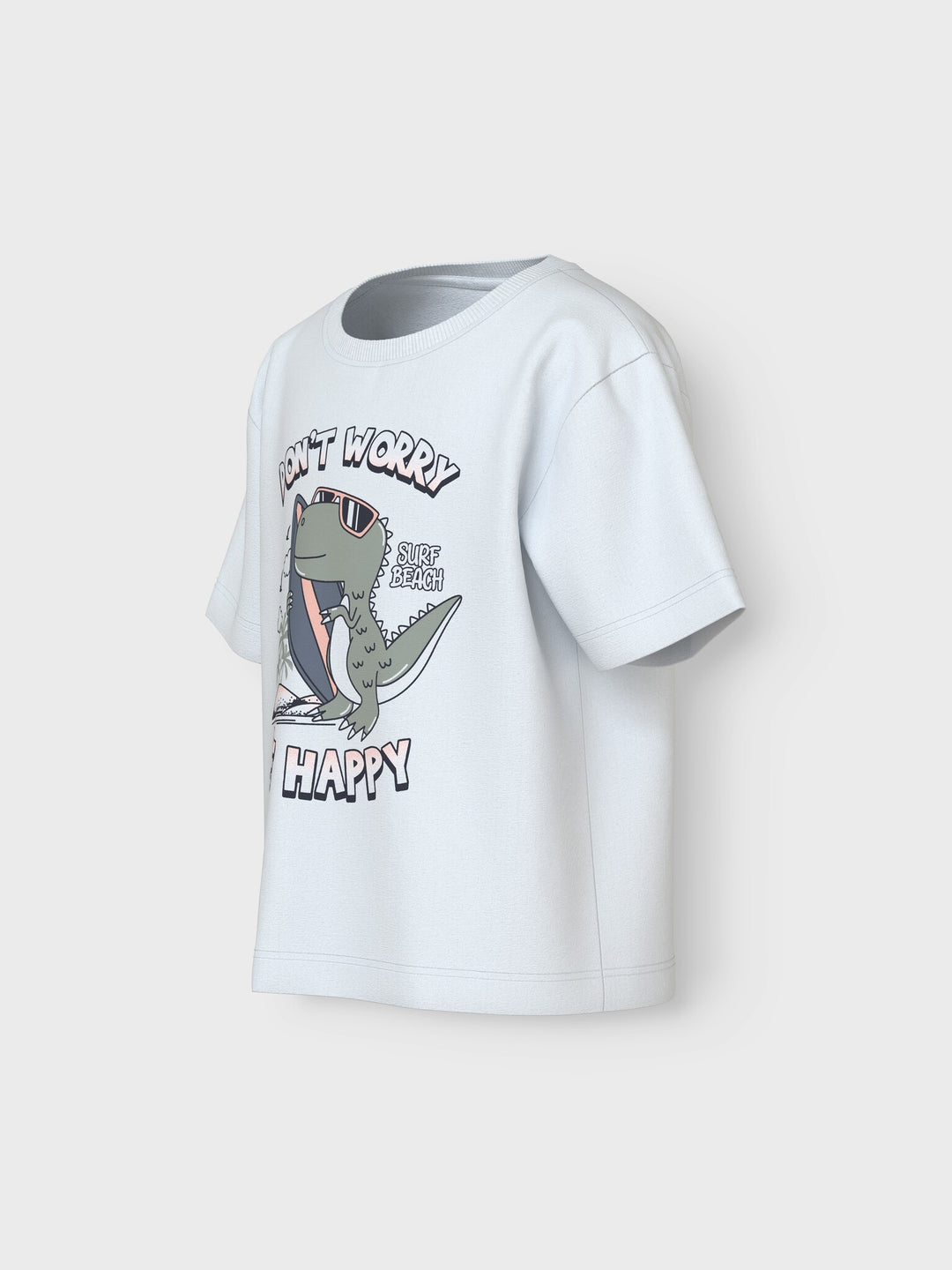 Mini T - shirt VAGNO Bright White Be happy Loose Fit