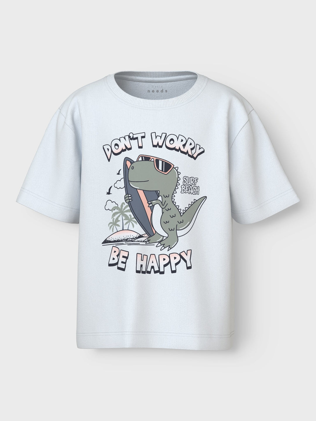 Mini T - shirt VAGNO Bright White Be happy Loose Fit