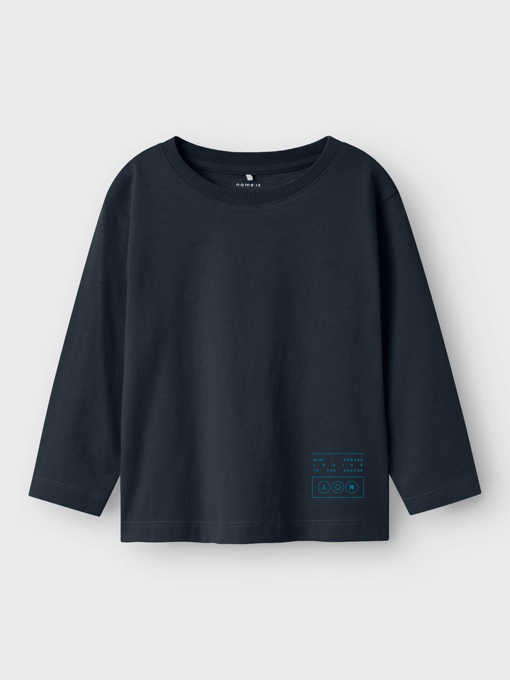 Mini Langarmshirt TRISTIANO Dunkel Saphir Regular Fit