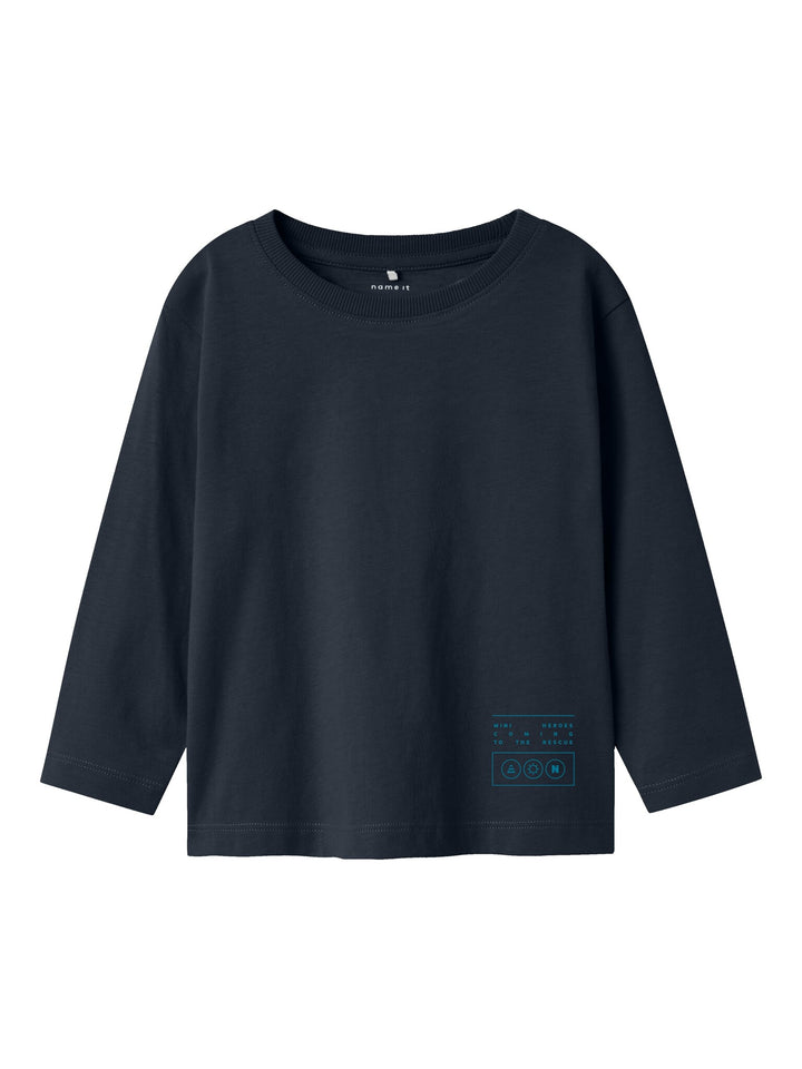 Mini Langarmshirt TRISTIANO Dunkel Saphir Regular Fit