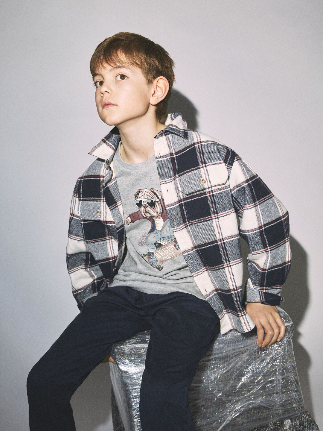 Kids trui TEHOGO Grey Melange Standard Fit