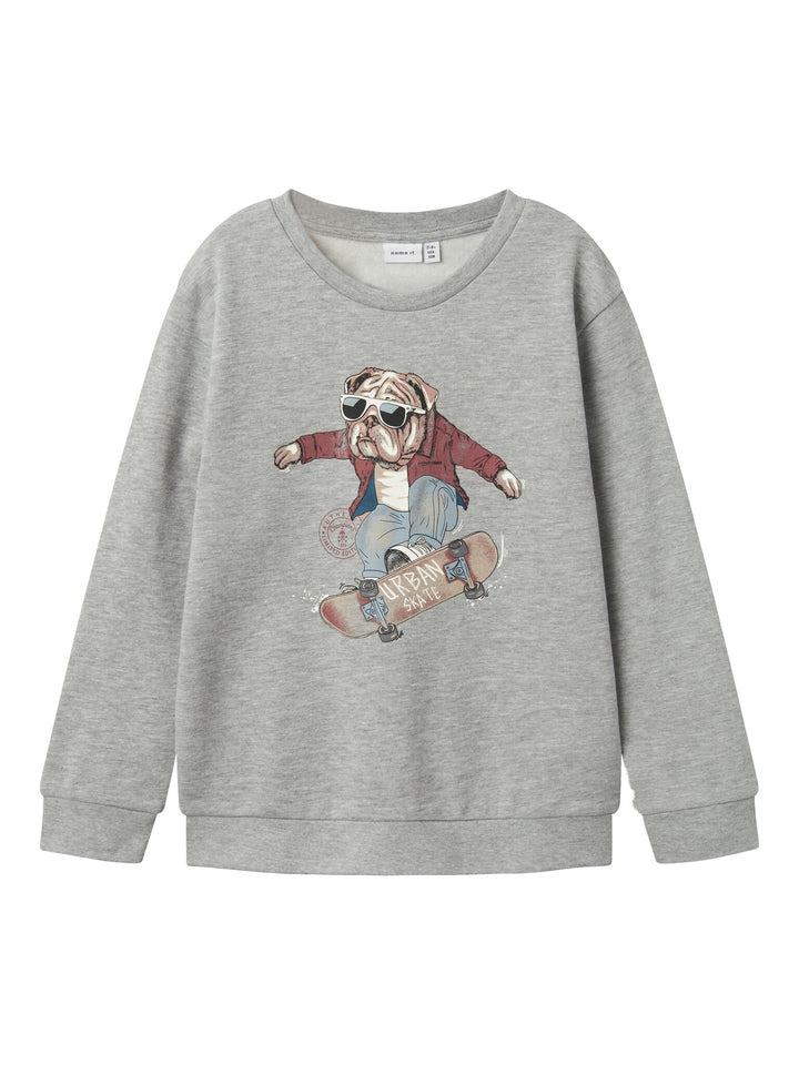Kids trui TEHOGO Grey Melange Standard Fit